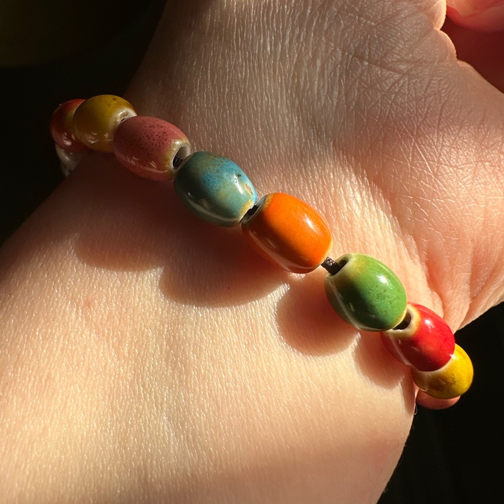 Colorful Ceramic Bead Bracelet